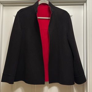 Jacket reversible, black, and red size large